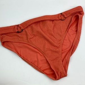 Time and Tru | Textured Coral Plus Bikini Mid Rise Cheeky Bottoms 2X
